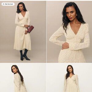 Reformation Liara Dress Ivory - Size 0